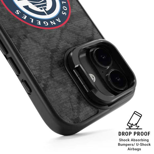 NBA Los Angeles Clippers Black Rust iPhone 17 Kickstand Case