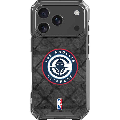NBA Los Angeles Clippers Black Rust iPhone 17 Pro Clear Case