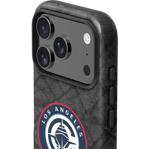 NBA Los Angeles Clippers Black Rust iPhone 17 Pro Impact Case