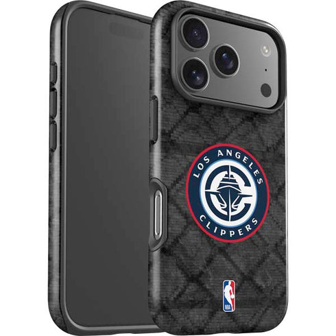 NBA Los Angeles Clippers Black Rust iPhone 17 Pro Impact Case