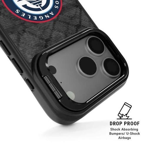 NBA Los Angeles Clippers Black Rust iPhone 17 Pro Kickstand Case