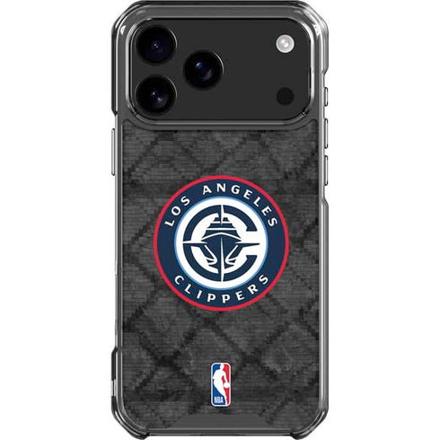 NBA Los Angeles Clippers Black Rust iPhone 17 Pro Max Clear Case
