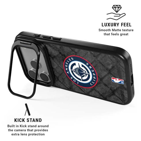 NBA Los Angeles Clippers Black Rust iPhone 17 Pro Max Kickstand Case