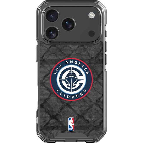 NBA Los Angeles Clippers Black Rust iPhone 18 Pro Clear Case