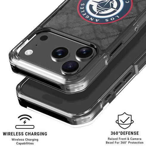 NBA Los Angeles Clippers Black Rust iPhone 18 Pro Clear Case