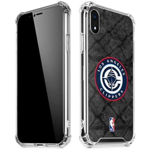 NBA Los Angeles Clippers Black Rust iPhone XR Clear Case