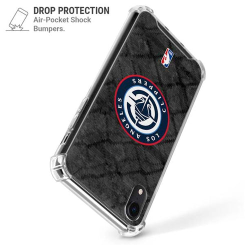 NBA Los Angeles Clippers Black Rust iPhone XR Clear Case