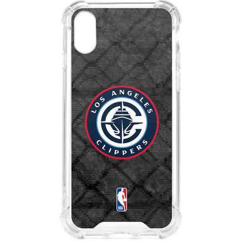 NBA Los Angeles Clippers Black Rust iPhone XS Clear Case