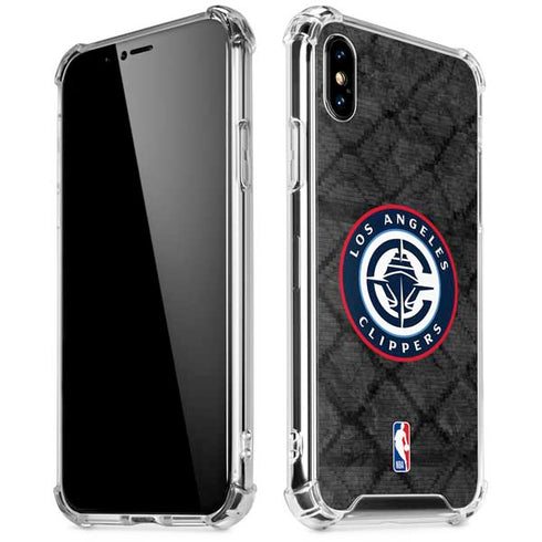 NBA Los Angeles Clippers Black Rust iPhone XS Max Clear Case
