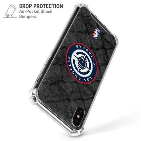 NBA Los Angeles Clippers Black Rust iPhone XS Max Clear Case