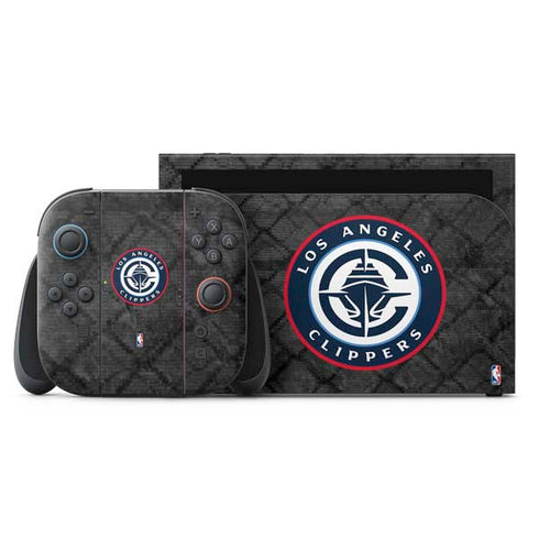 NBA Los Angeles Clippers Black Rust Nintendo Skins