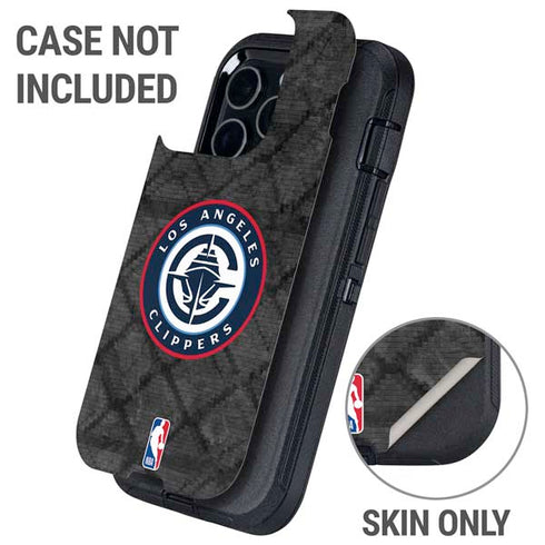 NBA Los Angeles Clippers Black Rust Otterbox Defender iPhone Skin