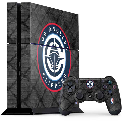NBA Los Angeles Clippers Black Rust PS4 Console and Controller Bundle Skin