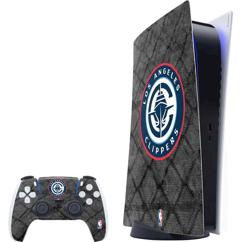 NBA Los Angeles Clippers Black Rust PlayStation PS5 Skins