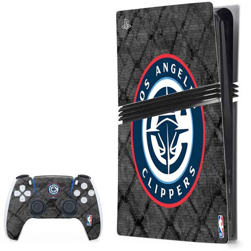 NBA Los Angeles Clippers Black Rust PS5 Pro Bundle Skin