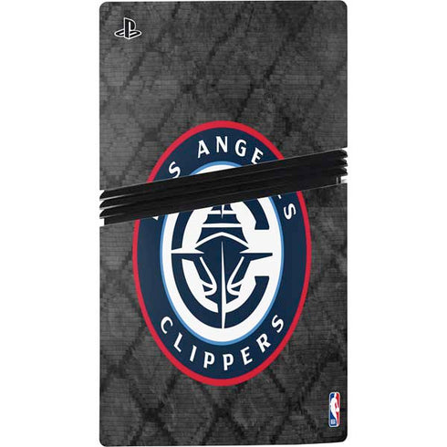 NBA Los Angeles Clippers Black Rust PS5 Pro Disk Bundle Skin