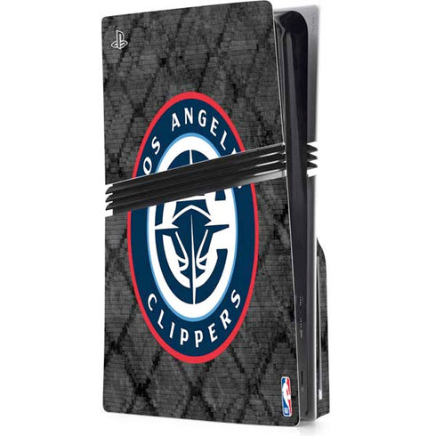 NBA Los Angeles Clippers Black Rust PS5 Pro Disk Console Skin
