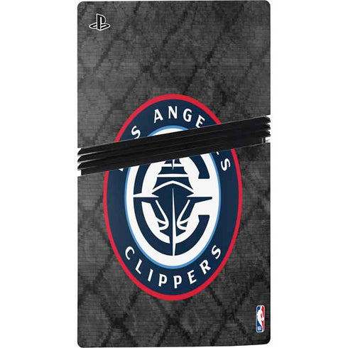 NBA Los Angeles Clippers Black Rust PS5 Pro Disk Console Skin