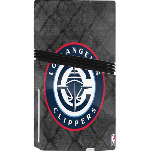 NBA Los Angeles Clippers Black Rust PS5 Pro Disk Console Skin