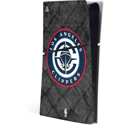 NBA Los Angeles Clippers Black Rust PS5 Slim Digital Edition Console Skin