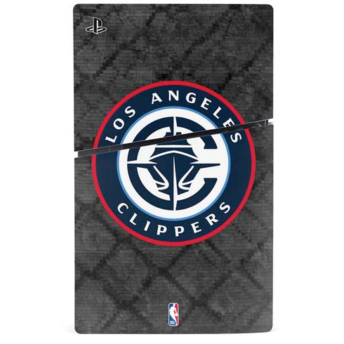 NBA Los Angeles Clippers Black Rust PS5 Slim Digital Edition Console Skin