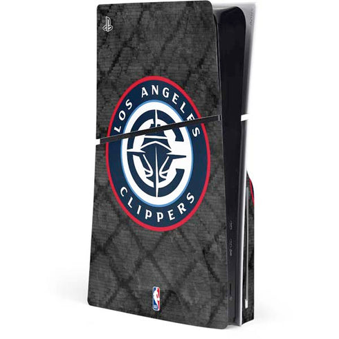 NBA Los Angeles Clippers Black Rust PS5 Slim Disk Console Skin