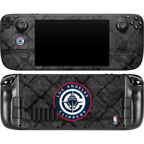 NBA Los Angeles Clippers Black Rust Steam Deck Handheld Gaming Computer Skin