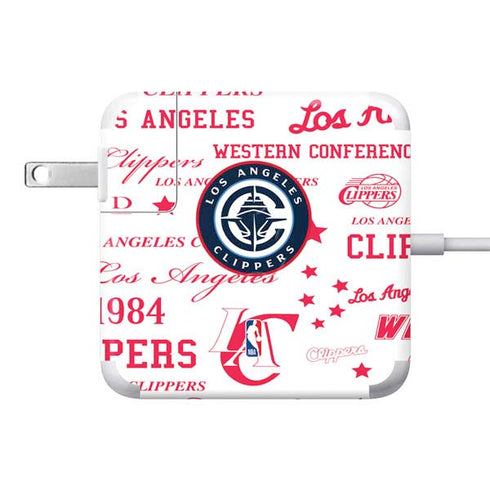 NBA Los Angeles Clippers Blast Logos 85W Power Adapter (15 and 17 inch MacBook Pro Charger) Skin