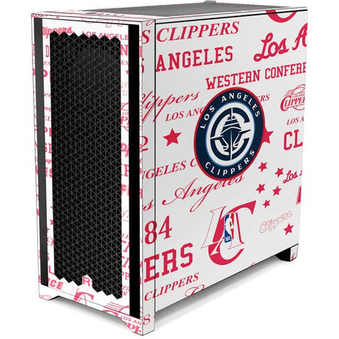 NBA Los Angeles Clippers Blast Logos Corsair 4000D Tempered Glass Mid-Tower ATX Case Skin