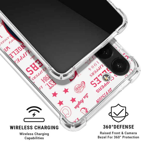 NBA Los Angeles Clippers Blast Logos Galaxy A13 5G Clear Case