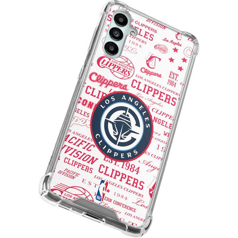 NBA Los Angeles Clippers Blast Logos Galaxy A14 5G Clear Case
