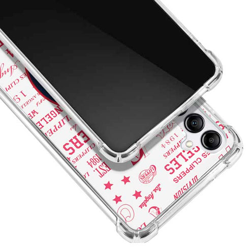 NBA Los Angeles Clippers Blast Logos Galaxy A14 5G Clear Case
