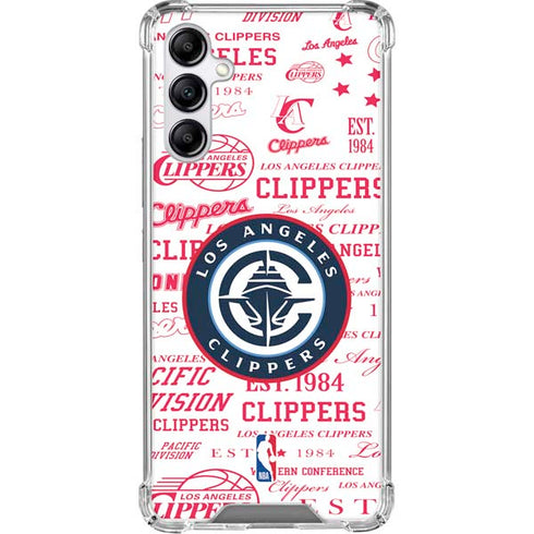 NBA Los Angeles Clippers Blast Logos Galaxy A15 5G Clear Case