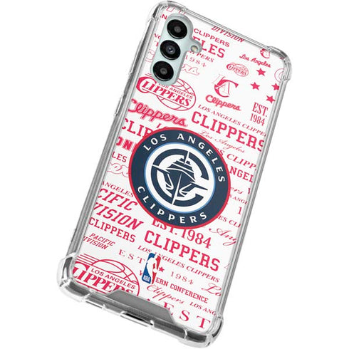 NBA Los Angeles Clippers Blast Logos Galaxy A15 5G Clear Case