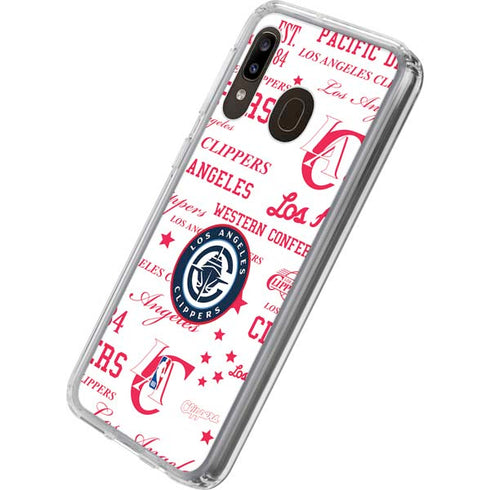 NBA Los Angeles Clippers Blast Logos Galaxy A20 Clear Case