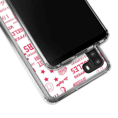 NBA Los Angeles Clippers Blast Logos Galaxy A21 Clear Case