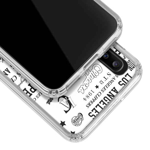 NBA Los Angeles Clippers Blast Logos Galaxy A30 Clear Case