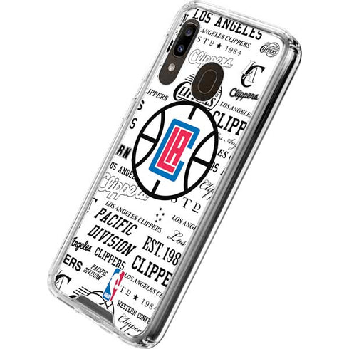 NBA Los Angeles Clippers Blast Logos Galaxy A30 Clear Case