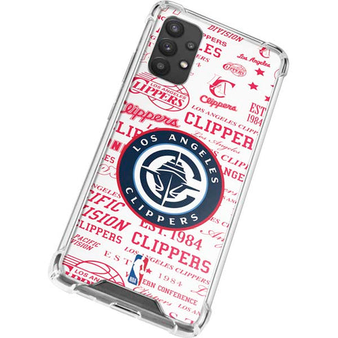 NBA Los Angeles Clippers Blast Logos Galaxy A32 5G Clear Case