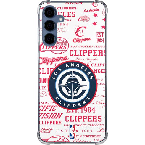 NBA Los Angeles Clippers Blast Logos Galaxy A35 5G Clear Case