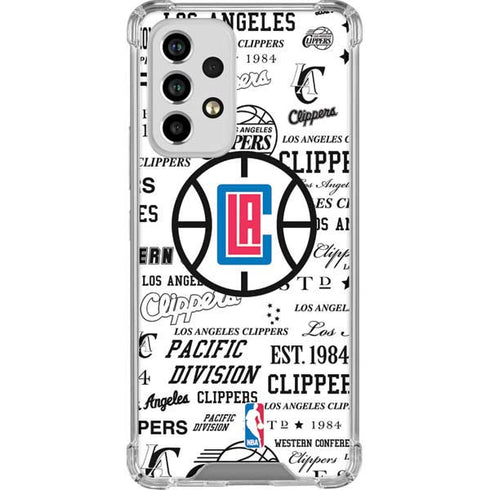 NBA Los Angeles Clippers Blast Logos Galaxy A53 5G Clear Case