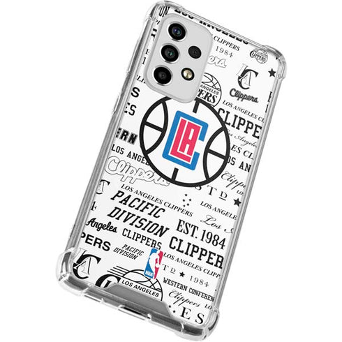 NBA Los Angeles Clippers Blast Logos Galaxy A53 5G Clear Case