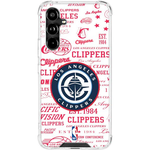 NBA Los Angeles Clippers Blast Logos Galaxy A54 5G Clear Case