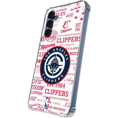 NBA Los Angeles Clippers Blast Logos Galaxy A55 5G Clear Case