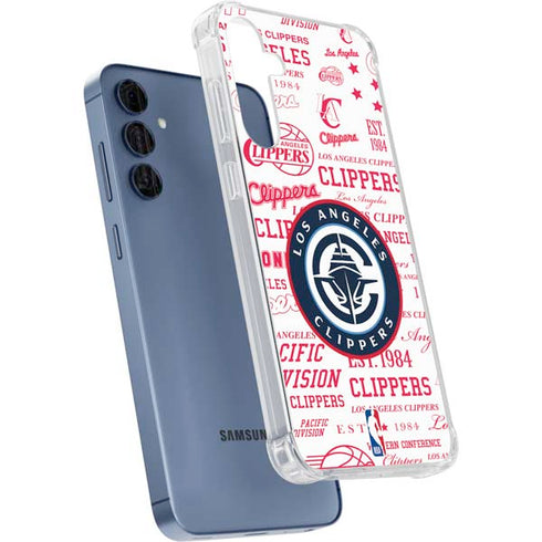 NBA Los Angeles Clippers Blast Logos Galaxy A55 5G Clear Case