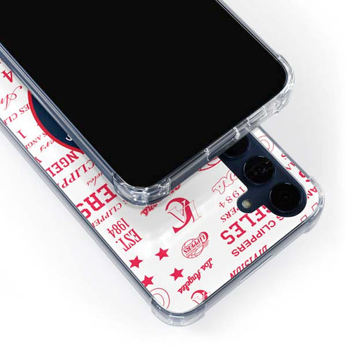 NBA Los Angeles Clippers Blast Logos Galaxy A55 5G Clear Case