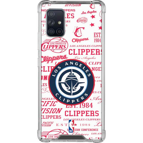 NBA Los Angeles Clippers Blast Logos Galaxy A71 5G Clear Case
