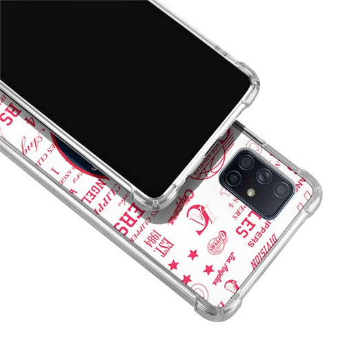 NBA Los Angeles Clippers Blast Logos Galaxy A71 5G Clear Case