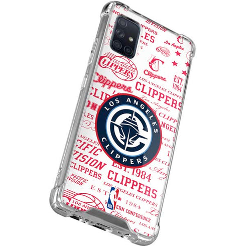 NBA Los Angeles Clippers Blast Logos Galaxy A71 5G Clear Case