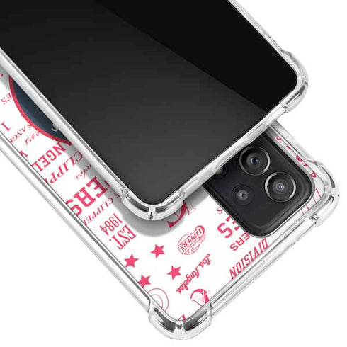 NBA Los Angeles Clippers Blast Logos Galaxy A72 5G Clear Case